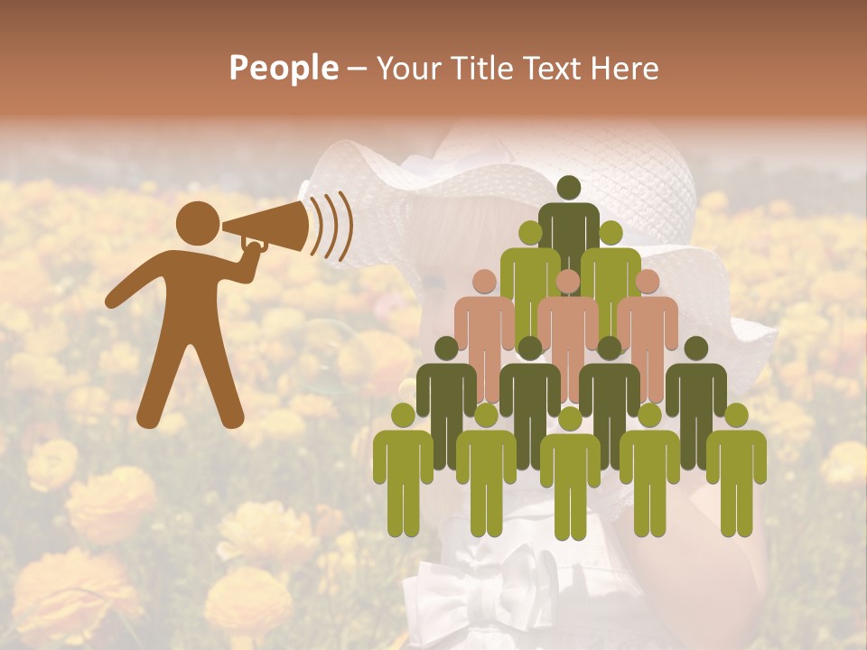 Little Child Blowing Bubbles PowerPoint Template