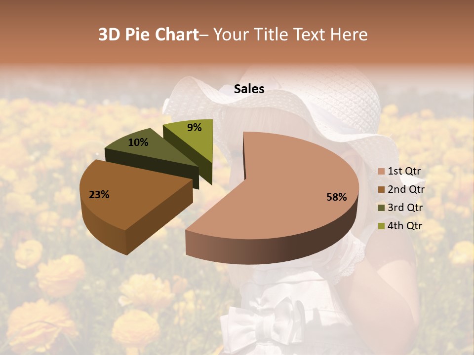 Little Child Blowing Bubbles PowerPoint Template