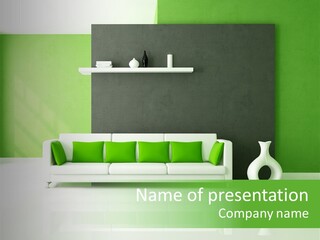 Green Interior PowerPoint Template