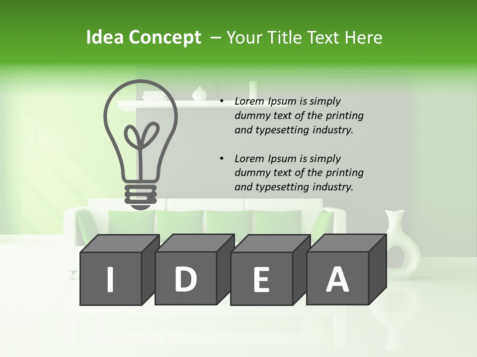 Green Interior PowerPoint Template