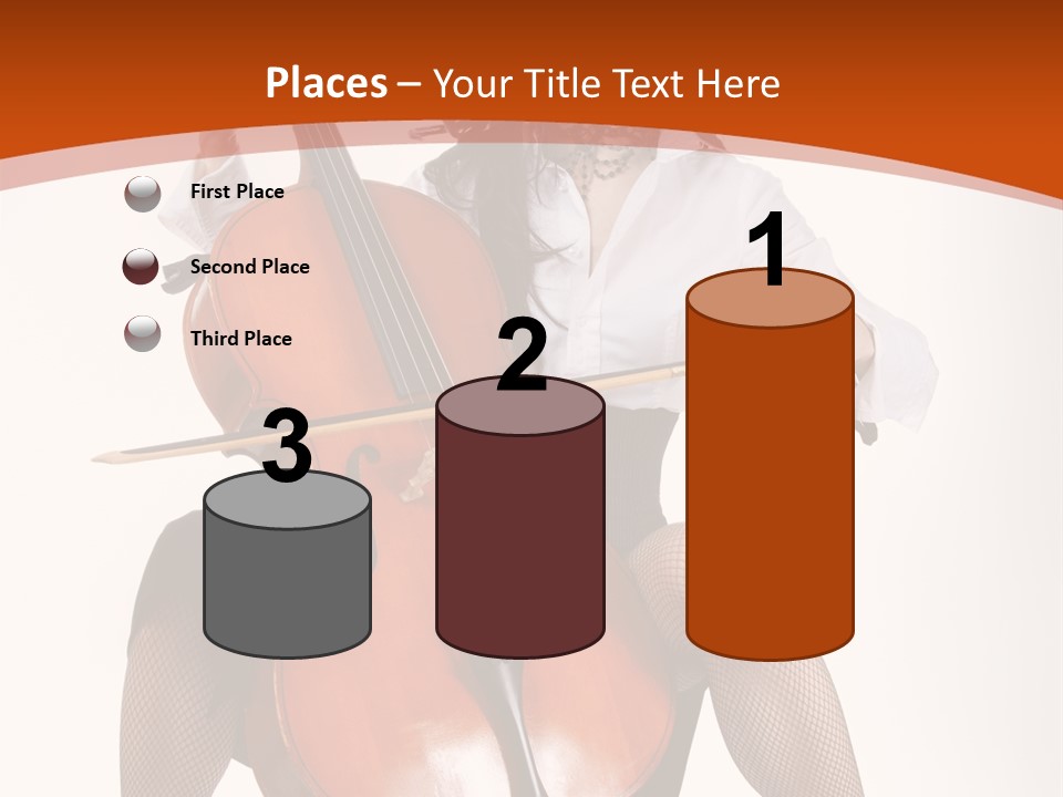 Girl Playing Cello PowerPoint Template