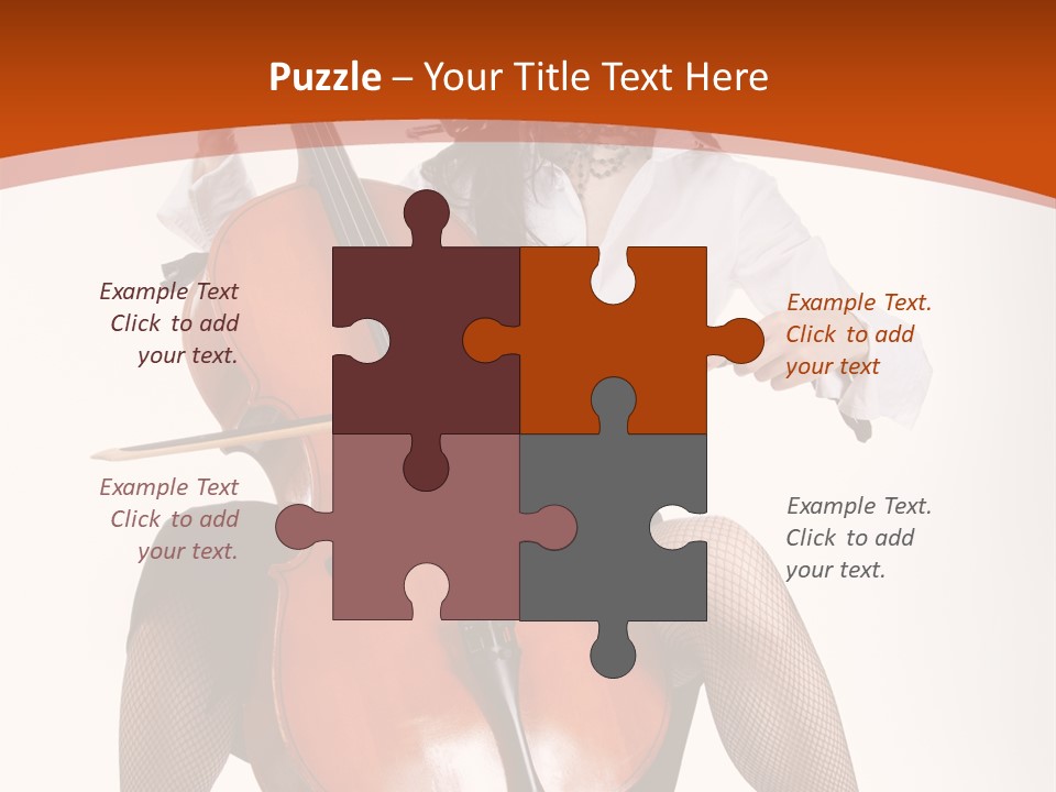 Girl Playing Cello PowerPoint Template