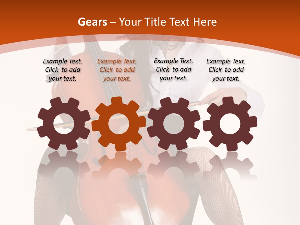 Girl Playing Cello PowerPoint Template