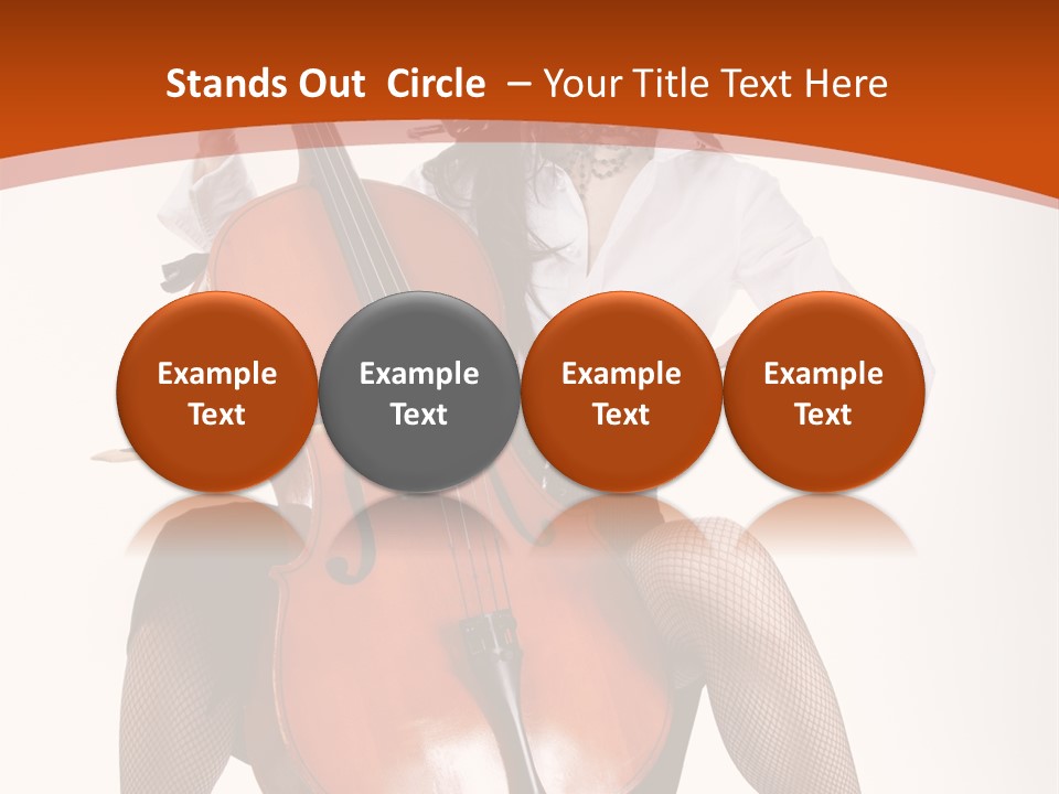Girl Playing Cello PowerPoint Template