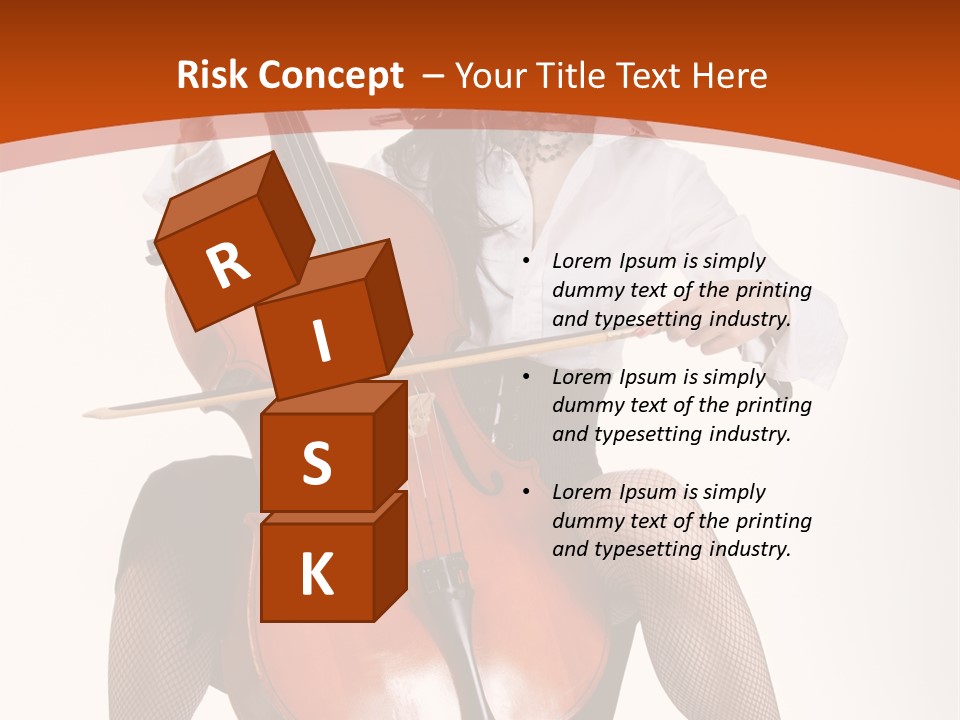 Girl Playing Cello PowerPoint Template