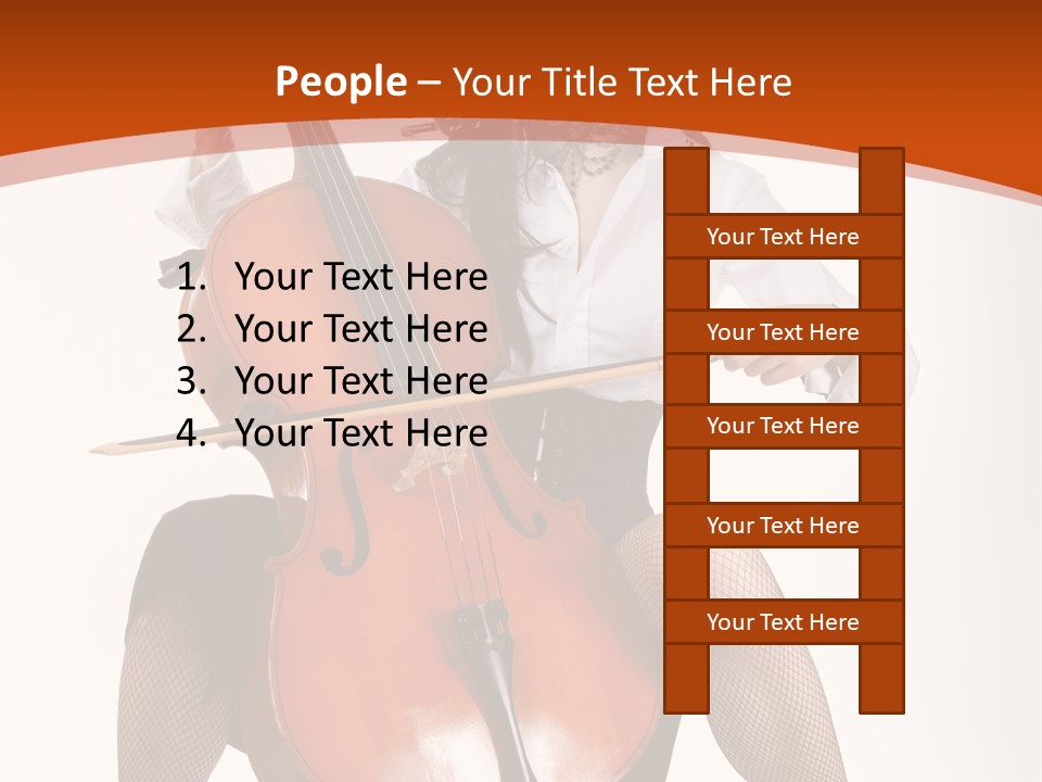 Girl Playing Cello PowerPoint Template