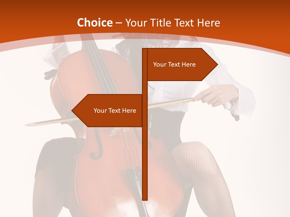 Girl Playing Cello PowerPoint Template