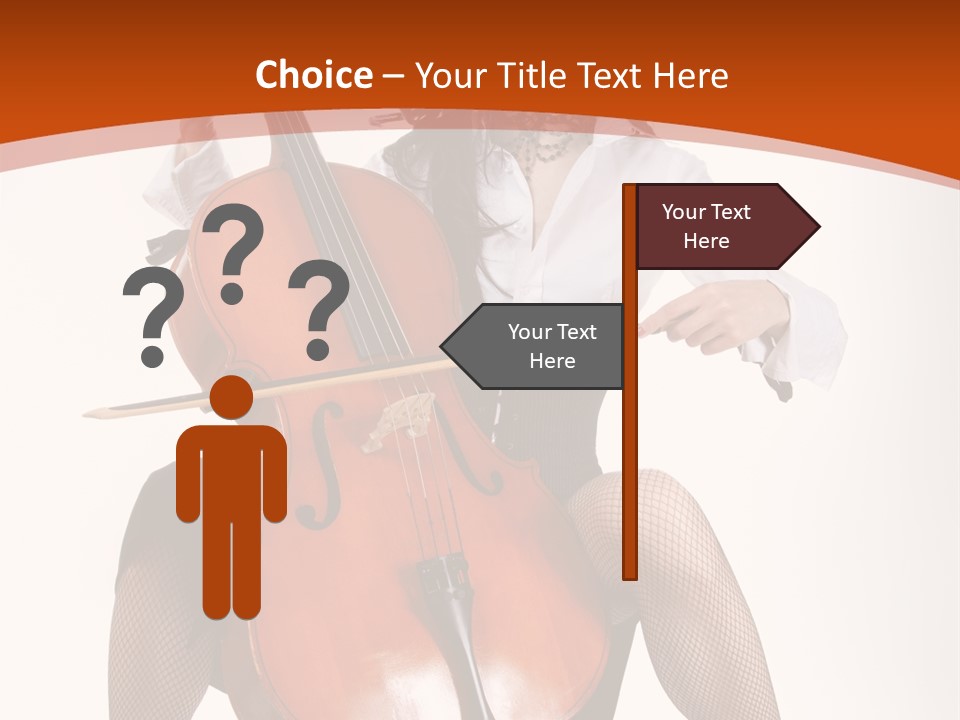 Girl Playing Cello PowerPoint Template