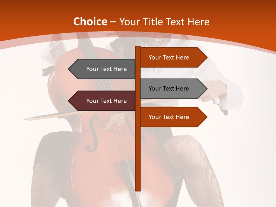 Girl Playing Cello PowerPoint Template