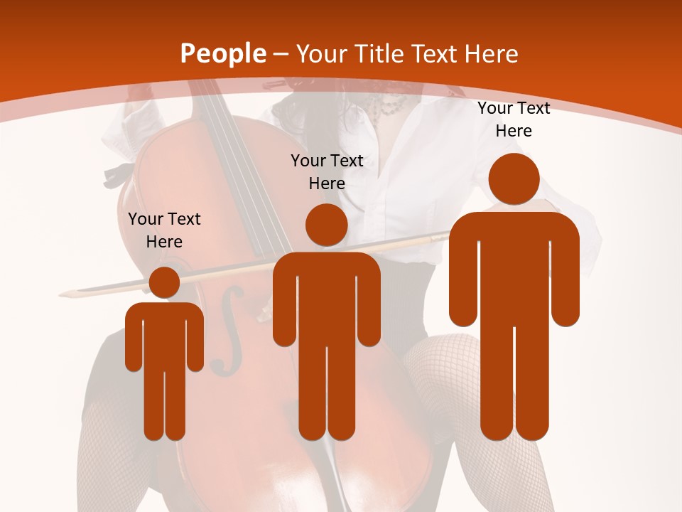 Girl Playing Cello PowerPoint Template