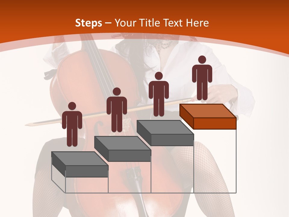 Girl Playing Cello PowerPoint Template