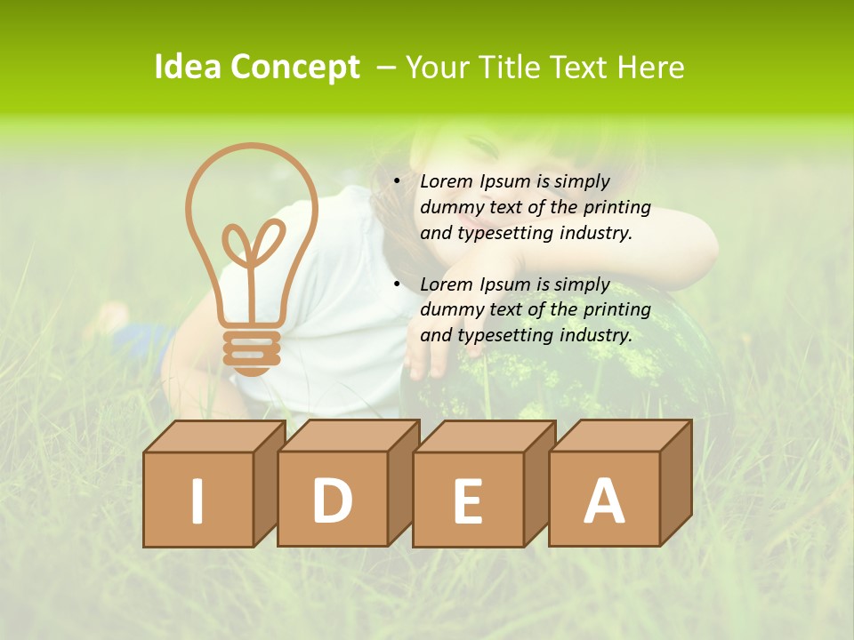 Emotion Water Melon Summertime PowerPoint Template