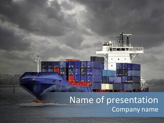 Carrier Port Security Shipping PowerPoint Template