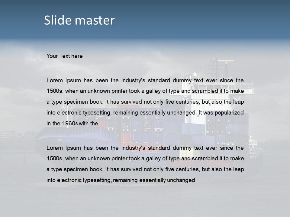 Carrier Port Security Shipping PowerPoint Template