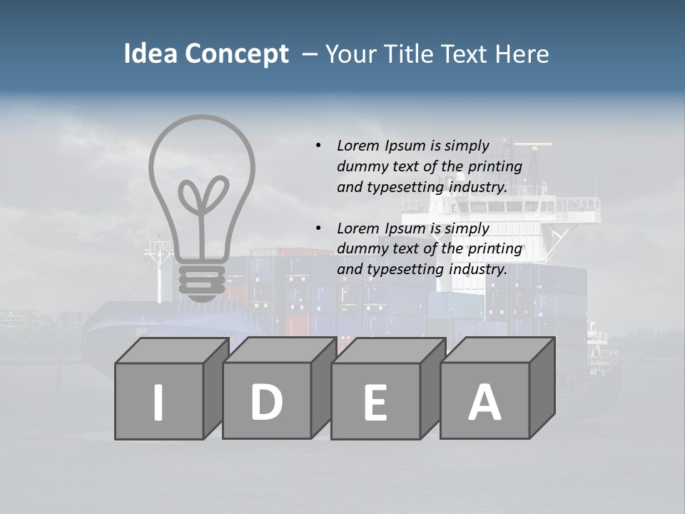 Carrier Port Security Shipping PowerPoint Template