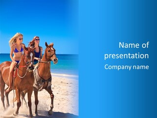 Woman Riding Horse PowerPoint Template