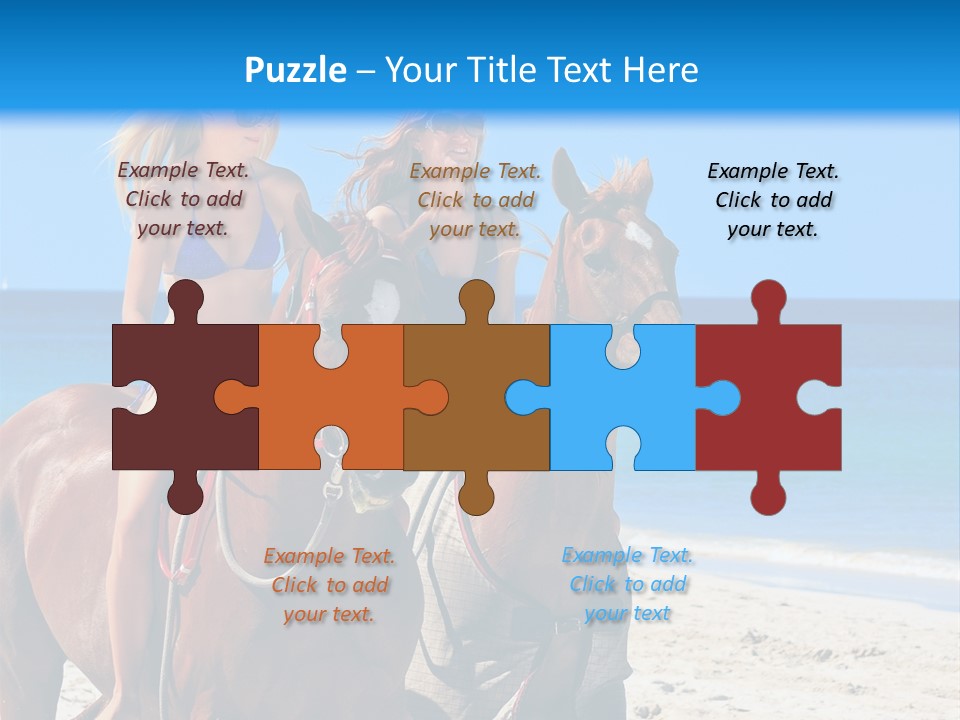 Woman Riding Horse PowerPoint Template