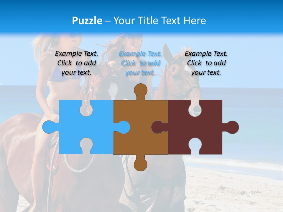 Woman Riding Horse PowerPoint Template