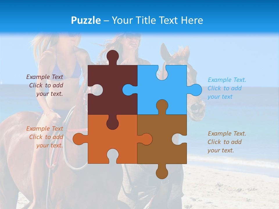 Woman Riding Horse PowerPoint Template