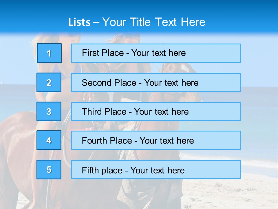 Woman Riding Horse PowerPoint Template