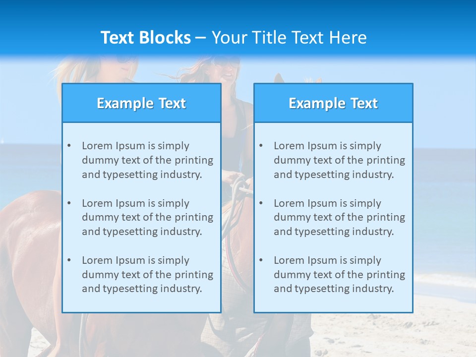 Woman Riding Horse PowerPoint Template