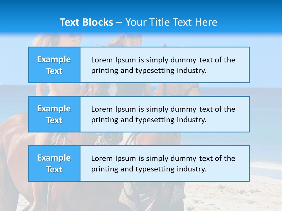 Woman Riding Horse PowerPoint Template