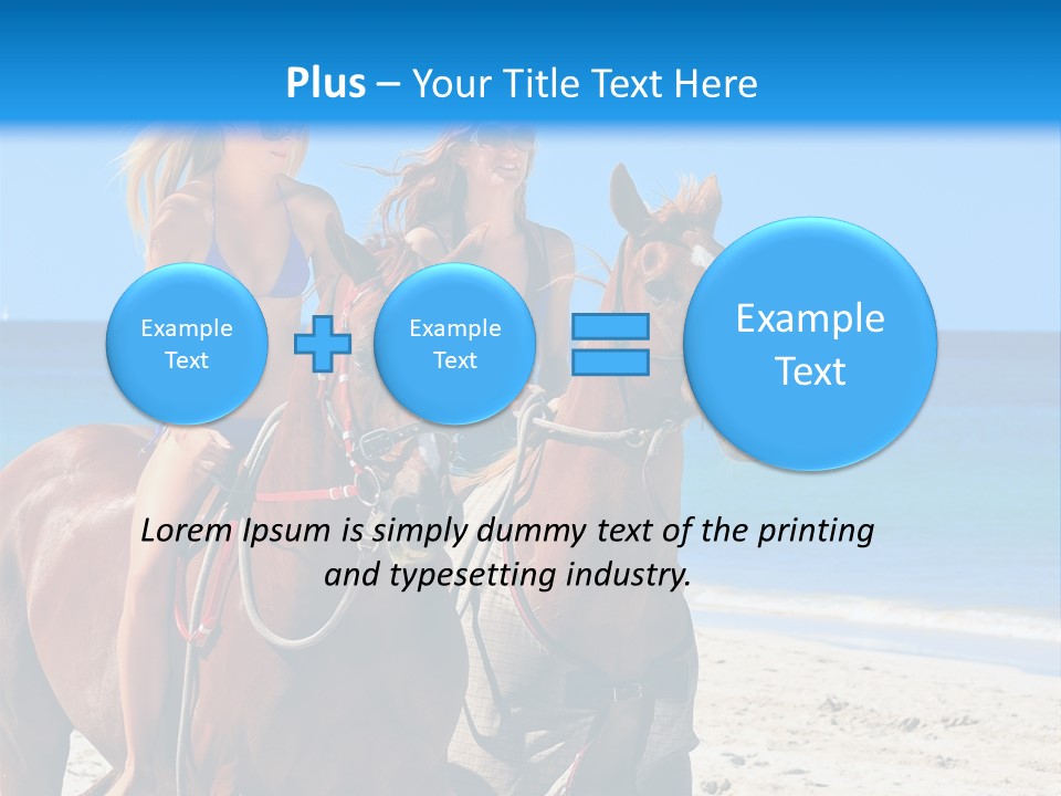 Woman Riding Horse PowerPoint Template