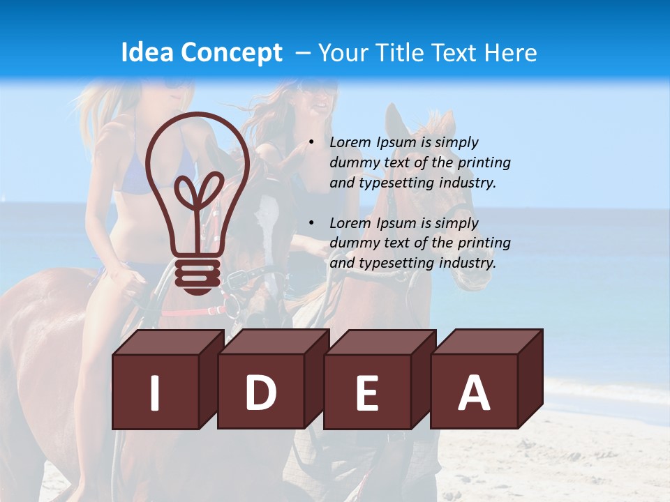 Woman Riding Horse PowerPoint Template