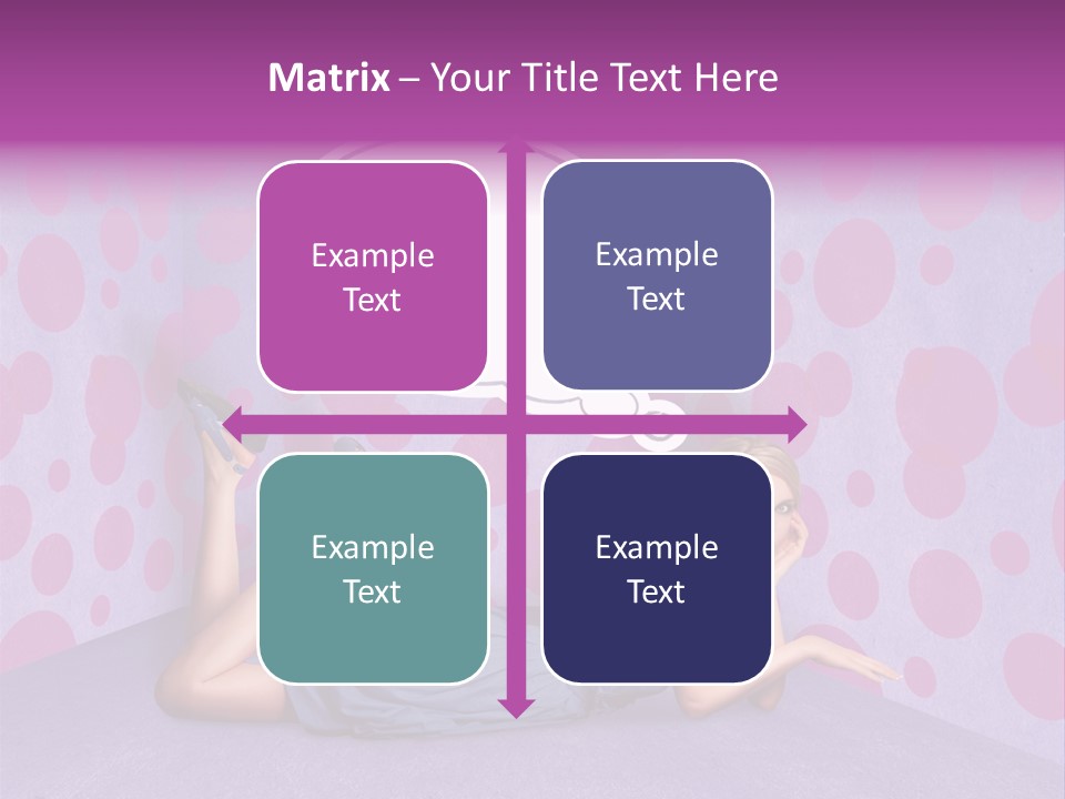 Blonde In Pink PowerPoint Template