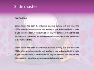 Blonde In Pink PowerPoint Template