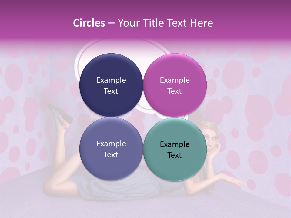 Blonde In Pink PowerPoint Template
