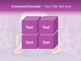 Blonde In Pink PowerPoint Template
