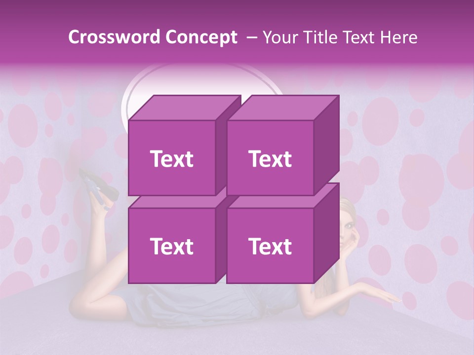 Blonde In Pink PowerPoint Template