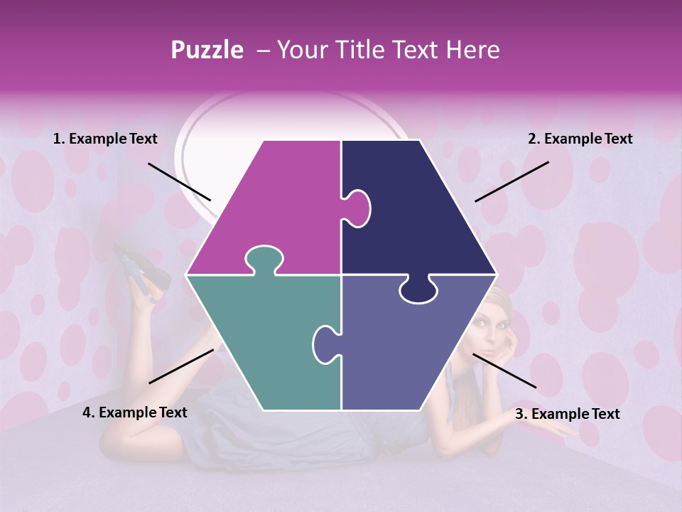 Blonde In Pink PowerPoint Template