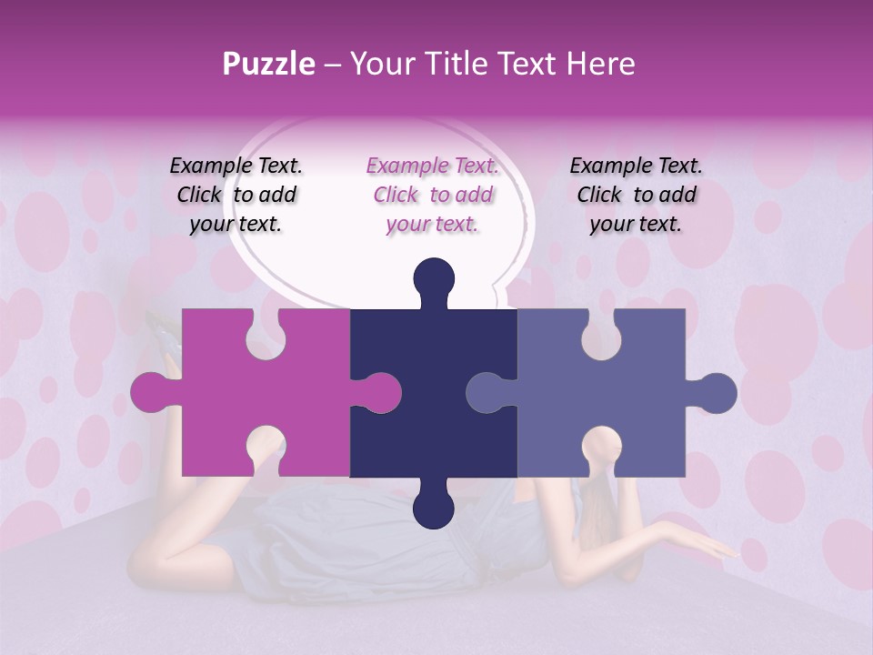 Blonde In Pink PowerPoint Template
