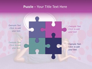 Blonde In Pink PowerPoint Template