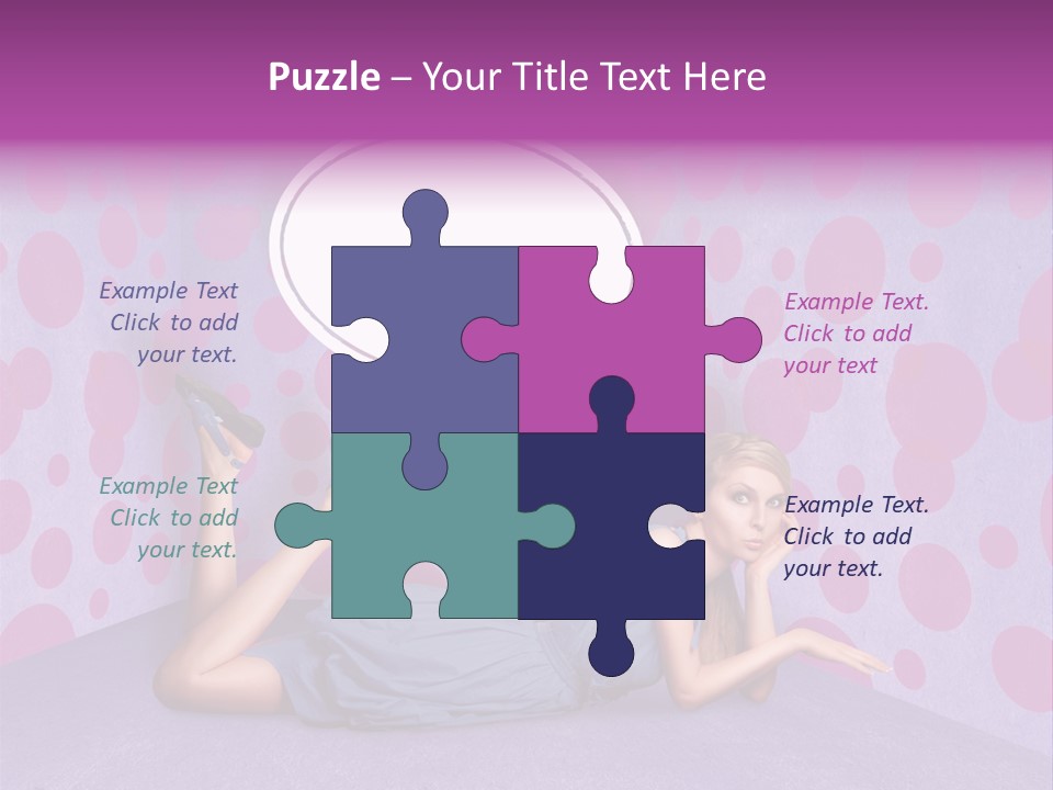 Blonde In Pink PowerPoint Template