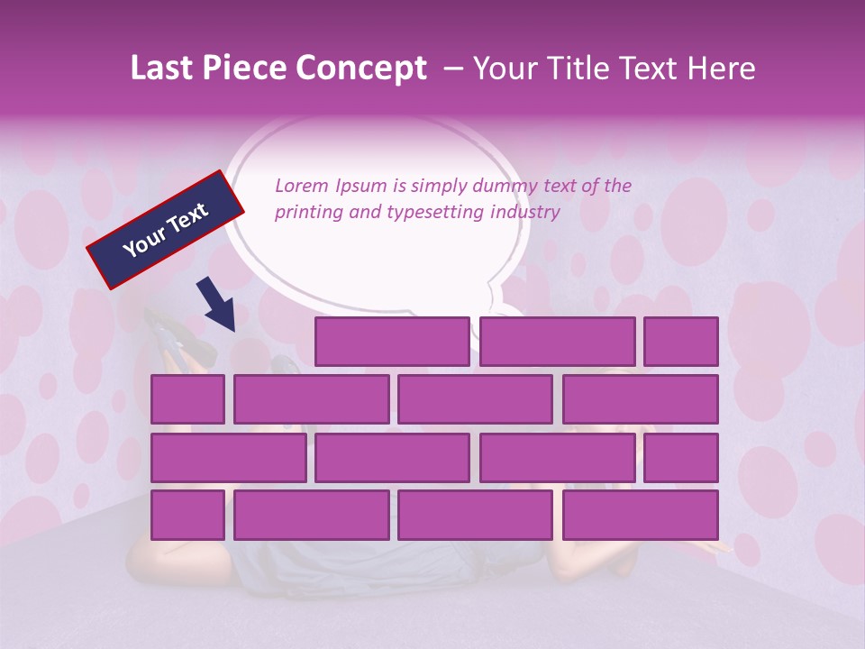 Blonde In Pink PowerPoint Template