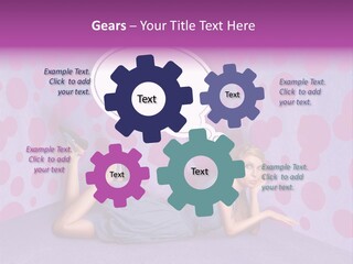 Blonde In Pink PowerPoint Template