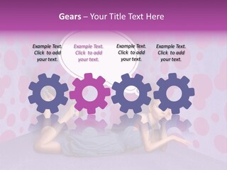 Blonde In Pink PowerPoint Template