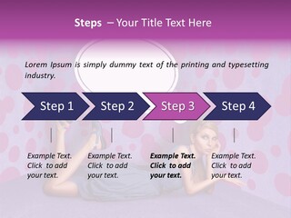 Blonde In Pink PowerPoint Template
