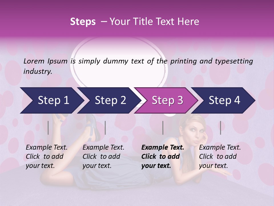 Blonde In Pink PowerPoint Template