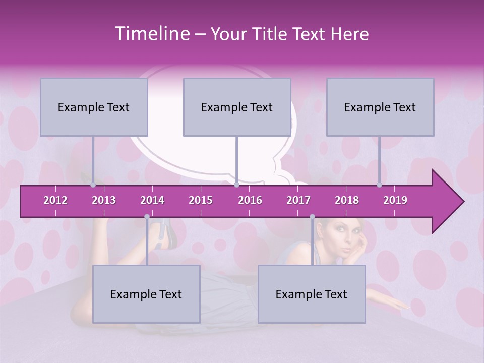 Blonde In Pink PowerPoint Template