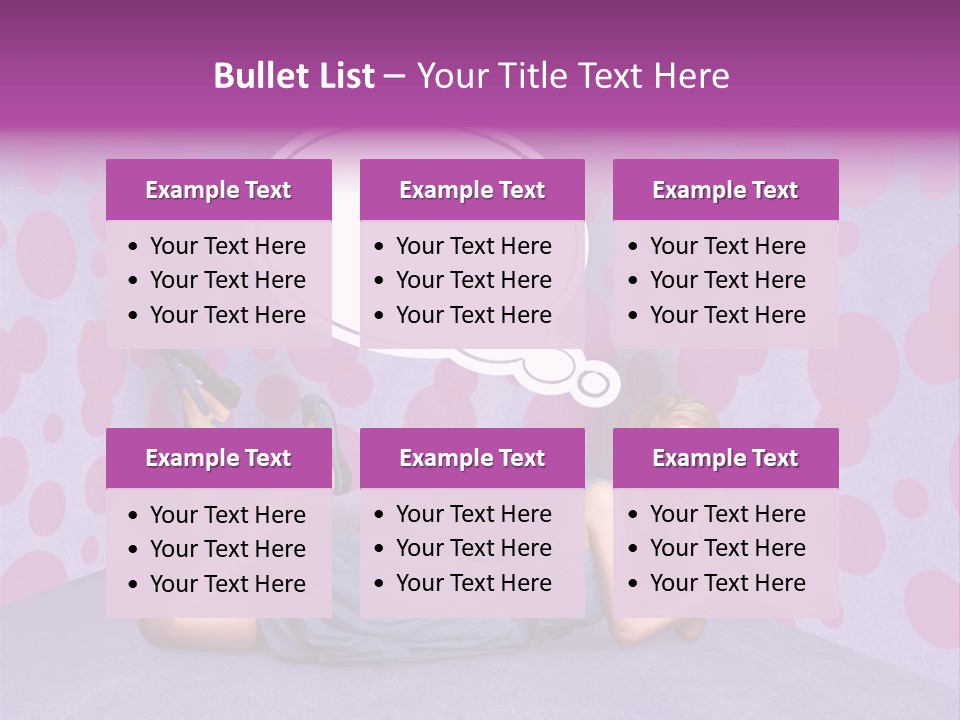 Blonde In Pink PowerPoint Template