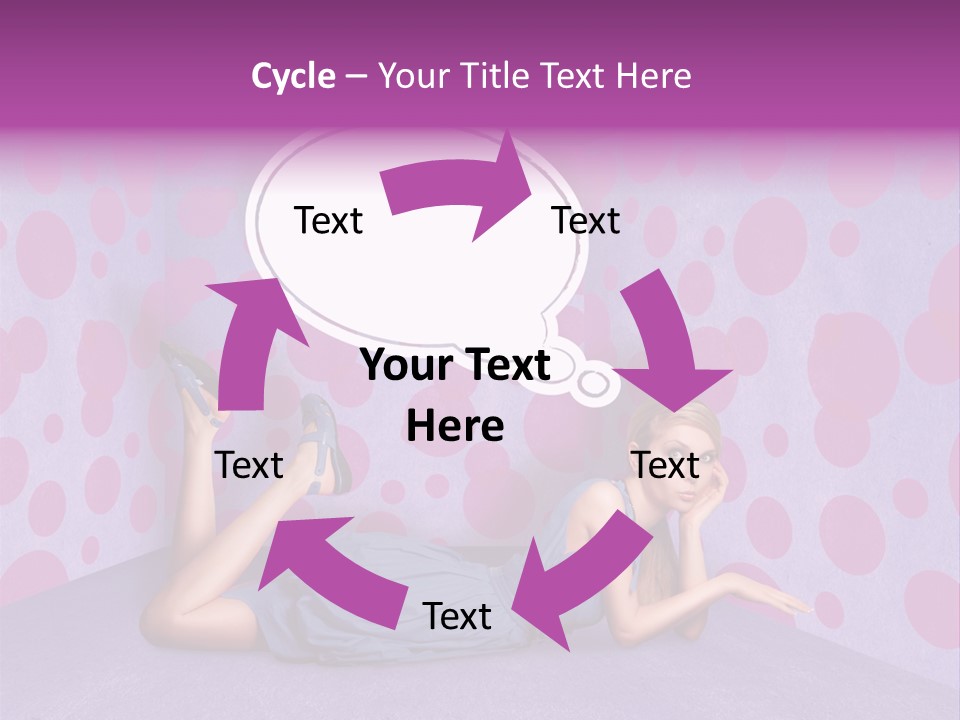 Blonde In Pink PowerPoint Template