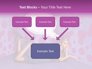 Blonde In Pink PowerPoint Template