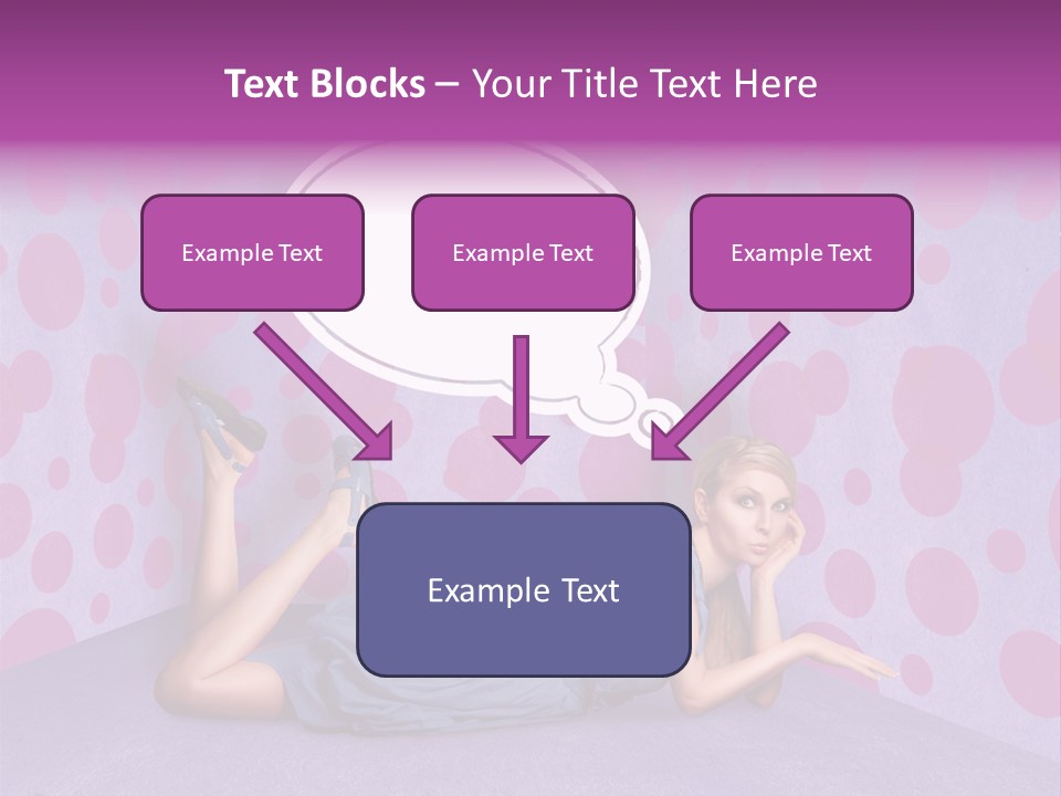 Blonde In Pink PowerPoint Template
