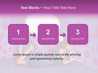 Blonde In Pink PowerPoint Template