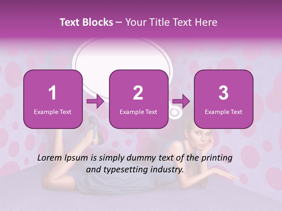Blonde In Pink PowerPoint Template