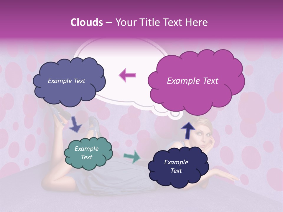 Blonde In Pink PowerPoint Template
